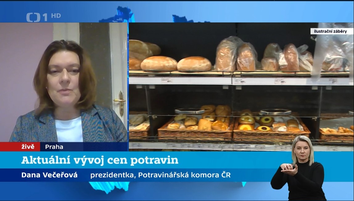 Aktuální vývoj cen potravin - rozhovor s prezidentkou Potravinářské komory ČR Danou Večeřovou